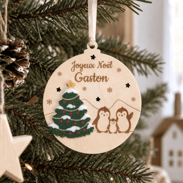 BOULE NOEL PINGOUINS 2