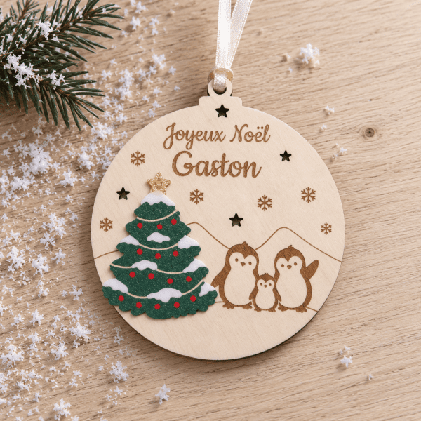 BOULE NOEL PINGOUINS 3