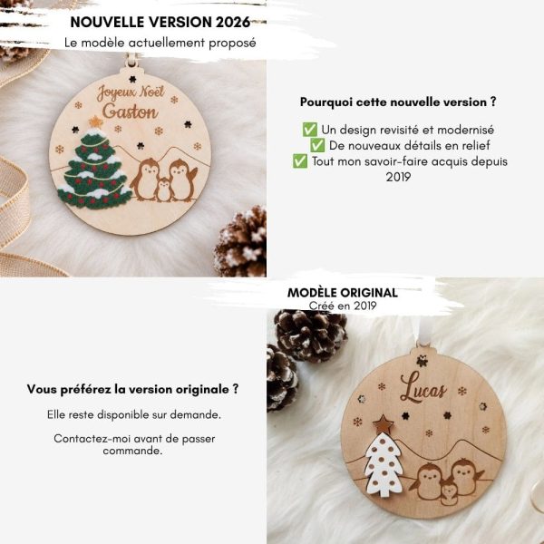 BOULE NOEL PINGOUINS ANC VERSION